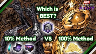 10% vs 100% Enhancement Method... Which is BEST?! (Knull 60 - 70 Cost)  |  Marvel Future Fight