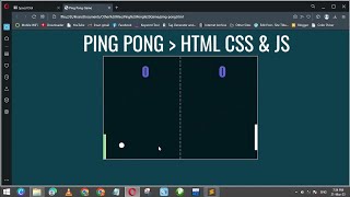 Create Ping Pong Game in Javascript | Javascript Ping Pong