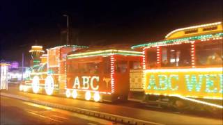 ABC tram at Blackpool, fancy tram at Blackpool lights