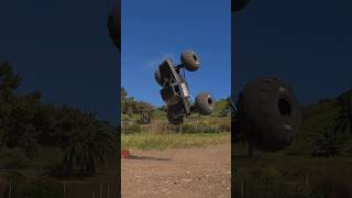 Big quadruple backflips! #monstertruck #stunt #monsterjam #gopro #4x4 #flip #losi #rc #shorts