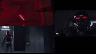 Vader, Maul, and Luke Hallway Scenes and Comparison