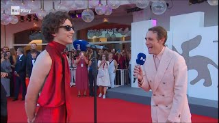 "Bones And All" Red Carpet Interview - Luca Guadagnino, Timothée Chalamet, Taylor Russell #venezia79