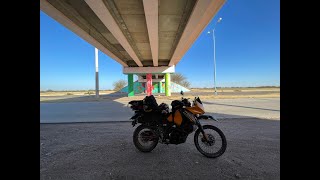 Ruta Nacional 7 en moto (KLR 650). Tramo de San Luis a Mendoza (359 kms). Argentina. 1 Ago 2022.