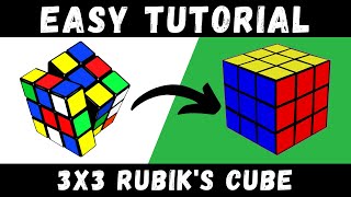 How To Solve 3x3 Rubik's Cube 2021 [EASY Beginner Tutorial - 3 Moves Only]