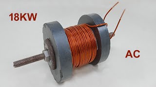 New...How To Make Free Energy Generator 230V AC 18000W powerful electricity With Copper Magnet Home