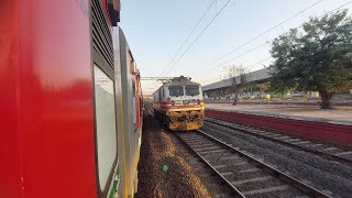 Single WAP-5 Moving Towards Ahmedabad And 19260-Bhavnagar Terminus-Kochuveli Skipping Ranoli