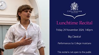 Lunchtime Recital, Friday 29 November 2024, 1.40pm