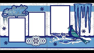 Scrapbook Page Idea for Winter with Icicles & a Bird