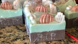 HANDMADE HALLOWEEN MELT AND POUR BLOCK OF SOAP COOLING