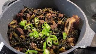 Gomen besiga Grünkohl mit Rindfleisch Äthiopisch Kochen  ጎመን በስጋ #food  #recipe