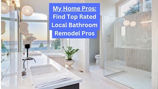 My Home Pros: For a Professional & Quick Bathroom Remodel Experience #bathroomremodeler