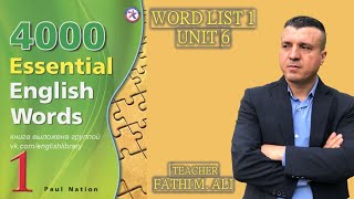 LEARN ENGLISH WORD LIST 1 UNIT 6 BY FATHI M. ALI