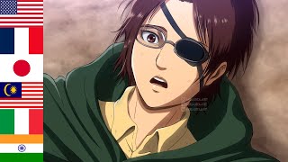 ""Hange Death"" in 6 Countries ● Attack On Titan Season 4 Part 3 Cour 1