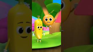 Five Little Fruits Jumping On The Bed #shorts #kidssongs #nurseryrhymes