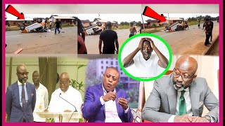 DOUBLE TEARS IN TERRIBLE ACCIDENT AS TAXI SOMERSAULTS AT FUNERAL AND MAURICE AMPAW SLAMS BEDIATUO