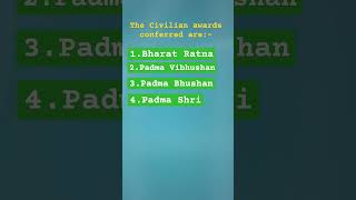 Civilian Awards Categories #awards #bharatratna #2024 #election #viral #reels #shots #trending #news