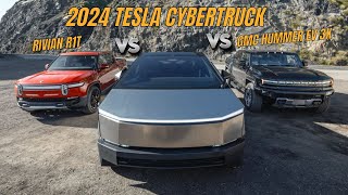 2024 Tesla Cybertruck Beast vs  GMC Hummer EV 3X v