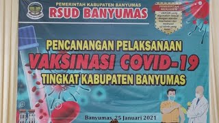 Pemberian Vaksinasi Covid-19 Pertama di Kabupaten Banyumas