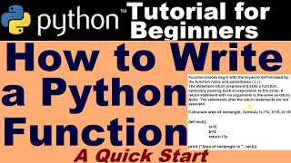 How to write a python function | Learning Python #codinginpython #bintuharwani #pythonfunctions