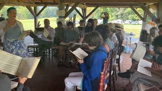 Sacred Harp Joyous Harmonies!! Kennedy Creek Festival, Lisa Bennett leading 155 Northfield