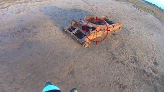 Paramotor - 'Turbo' Targets a Tank !!