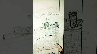 #shortfeed2024 #art drawing a large beautiful landscape 🌆