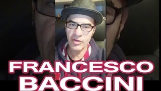 Videomessaggio di auguri del cantautore FRANCESCO BACCINI per i Poeti Federiciani. VLOG #1