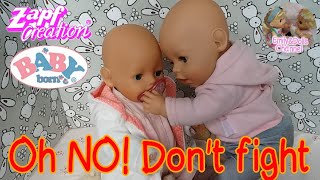 Baby Born Pacifier War| Zapf Creation Baby Born Dolls Fight For A Pacifier 🍼 Baby Born Doll Skit