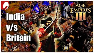 India fights British - Age of Empires III gameplay