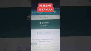 ASELSAN 1200 MÜHENDİS VE TEKNİSYEN ALIMI YAPACAK #shorts