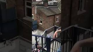 The entrance to the away end at Luton for Sunderland fans