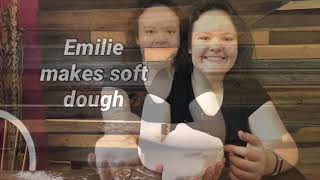 Emilie makes dough