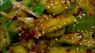 Korean cucumber salad របៀបធ្វើជ្រក់ត្រសក់បែបកូរ៉េ ស្រួយឆ្ងាញ់ #food #yummy #cooking