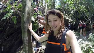 "Canyoneering" at Kawasan Falls, Moalboal, Cebu, Philippines