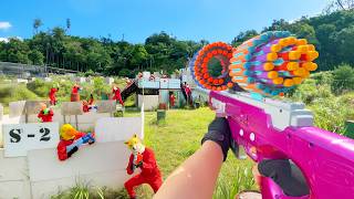 Nerf War | Amusement Park Battle 87 (Nerf First Person Shooter)