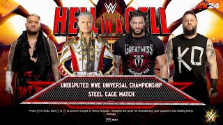 Roman Reigns Vs Solo Skioa Vs Cody Rhodes Kevin Ownes Four Way Steel Cage Undiputed Universal Title.