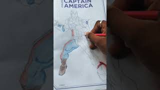 DRAWING CAPTAIN AMERICA IN CLASSMATE END GAME KHATA ❤️❤️