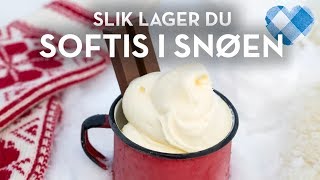 Hvordan lage hjemmelaget softis ute i snøen? Det tar max 20 minutter 🍦 | TINE Kjøkken