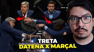 DATENA DÁ CADEIRADA EM PABLO MARÇAL DURANTE DEBATE AO VIVO NA TV CULTURA