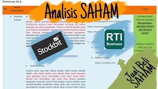 Analisis SAHAM & Cara Jual beli saham di STOCKBIT | RTI Busines