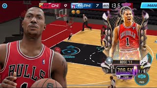 COURT SIDE DERRICK ROSE GAMEPLAY IN NBA 2K MOBILE‼️🌹