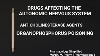 Anticholinesterase agents, Neostigmine, Organophosphorus compound poisoning, Pralidoxime