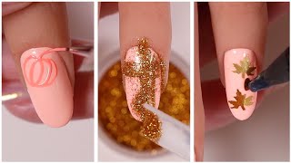 Fall Nail Art 2023 🍂 Peachy Autumnal Nail Tutorial