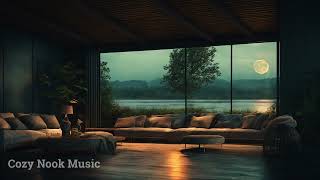 Cozy Room Lakeside with Relaxing Music 🌧️ White Noise, ASMR Sleep 4K