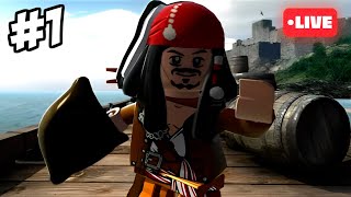 🔴 (LIVE) LEGO PIRATAS DO CARIBE: O VIDEOGAME - A MALDIÇÃO DO PÉROLA NEGRA! #01