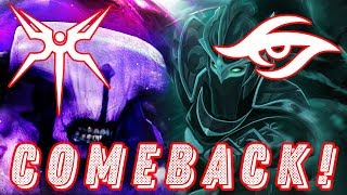 Mineski vs Team Secret - Best Comeback of TI9?