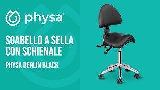 Sgabello a sella con schienale Physa PHYSA BERLIN BLACK | Presentazione del prodotto 10040182