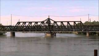 Amtrak 145 Leads the California Zephyr Across the Sacramento River