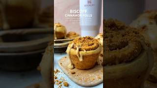 BISCOFF CINNAMON ROLLS RECIPE 😍 #biscoff #shorts #baking