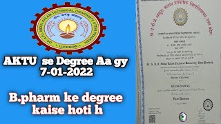 Finally Degree Aa He gy | Kaise Hoti h B Pharma Ke Degree By MediCare143 AKTU,